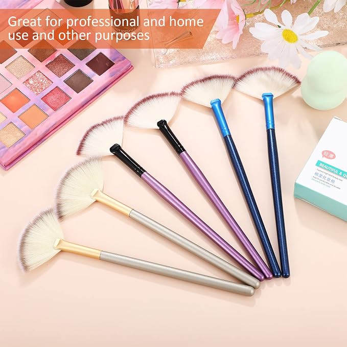 9 Pieces Facial Fan Mask Brushes, Soft Facial Applicator Brushes Tools - Image 7