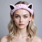 2 Pcs Cat Ears Headband, Cute Spa Headbands - Image 5