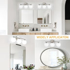 Brushed Nickel Bathroom Light Fixtures 3-Light Globe Vanity Light - Image 6