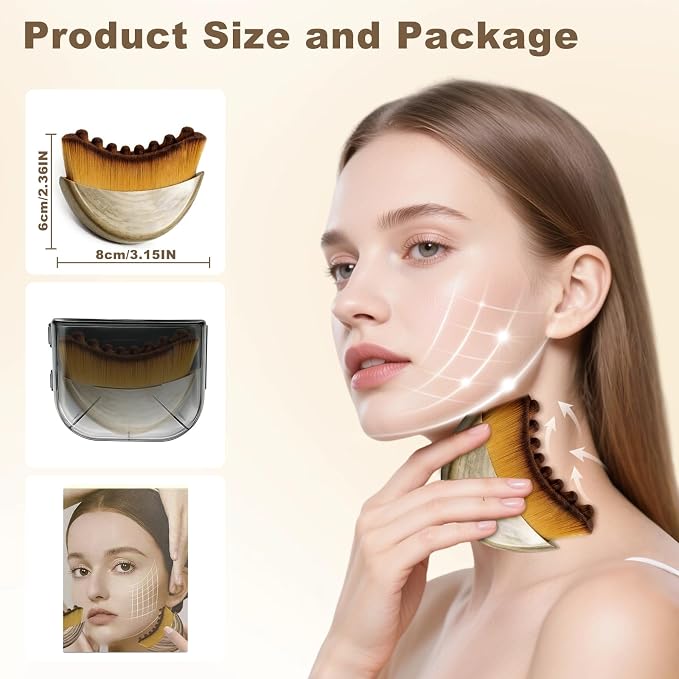 Lymphatic Contour Face Brush, Manual Lymphatic Drainage Massage Brush - Image 6