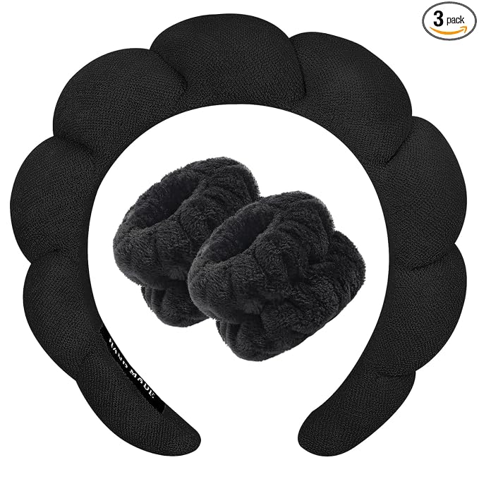 Zkptops Spa Headband for Washing Face Wristband Sponge Makeup Skincare Headband by ZKPTOPS