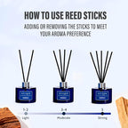 Xcleen Reed Diffuser Set, 6.7 fl oz Sandalwood Scented Oil Diffuser - Image 3