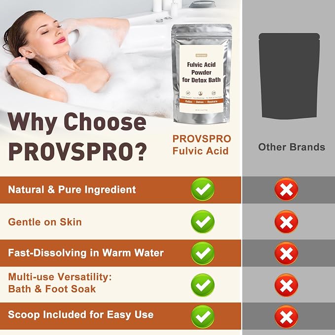 Fulvic Acid Detox Bath Powder 4oz – Natural Mineral Bath Soak - Image 7