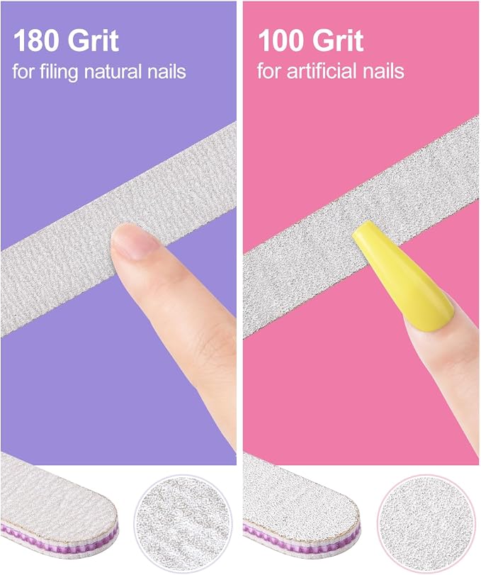 MORGLES Cuticle Remover Kit, 100/180 Nail File and Nail Buffer Blocks, Nipper - Image 5