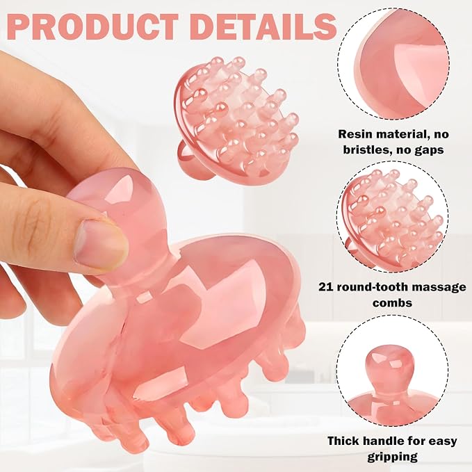 Scalp Massage Tool, 21 Long Rounded Teeth Scalp Massager Hair Growth, Resin - Image 3