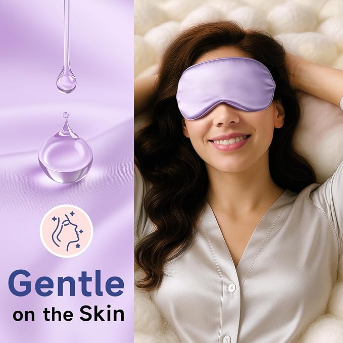 Umisleep Sleep Mask for 100% Pure Mulberry Silk, 22 Momme 6A Soft Eye Masks for - Image 4
