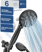 6-Mode High Pressure Handheld Shower Head by HOPOPRO
