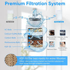 VXV 10 inch Filtered Shower Head, 7 Settings High Pressure Dual Shower Heads - Image 3