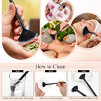 9 Pieces Facial Fan Mask Brushes, Soft Facial Applicator Brushes Tools - Image 5