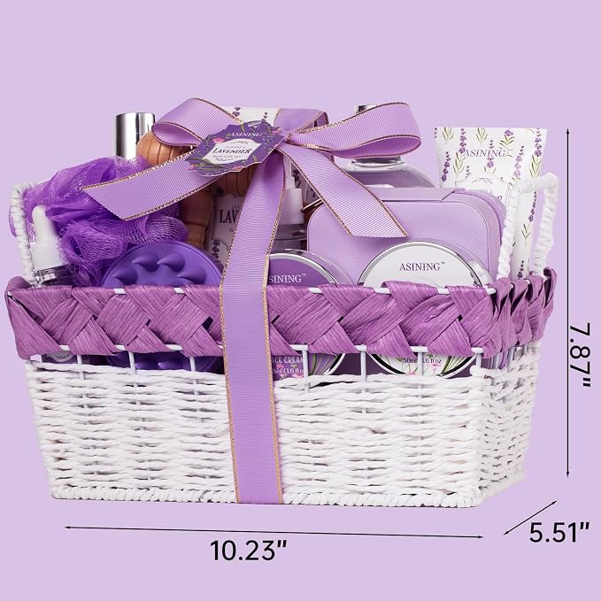 19-Pc Luxury Body Gift Set for Women, Lavender Bath and Body Gift Basket - Image 8