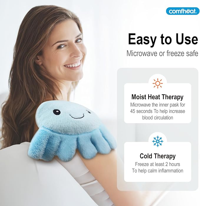 Octopus Microwave Heating Pad for Pain Relief, Unscented Microwavable Heating - Image 4