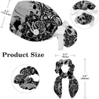 Women's Working Caps with Scrunchies Tarot Pattern Background Lace-Up Hat - Image 2