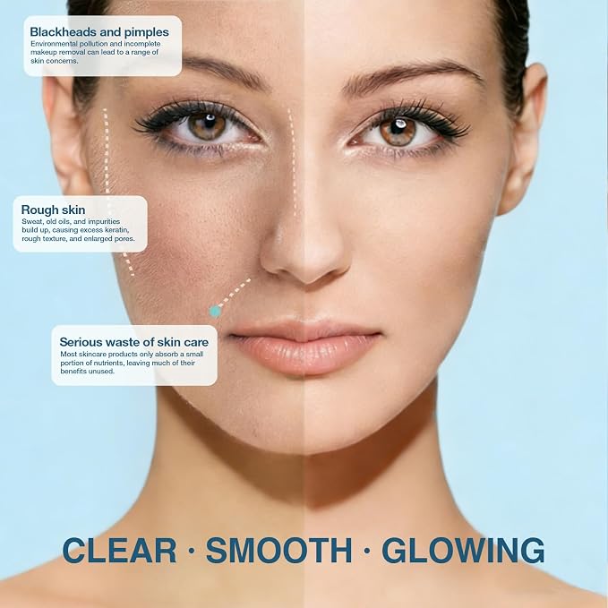 Electric Face Scrubber with Led Display & Facial Cleansing Brush - Image 2