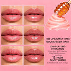 3PCS Bee Lip Balm Honey Pot, Lip Mask Skincare, Prevention Lip Dry Set - Image 5
