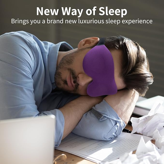 Sleep Mask, Upgraded Eyelash Friendly Night Blindfold - Image 7