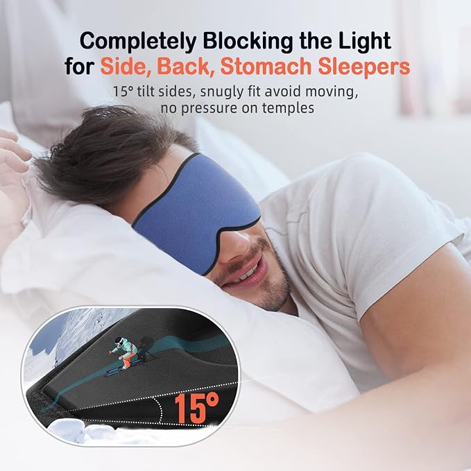 LitBear Sleep Masks, Light Blocking Eye Mask Sleeping - Image 2