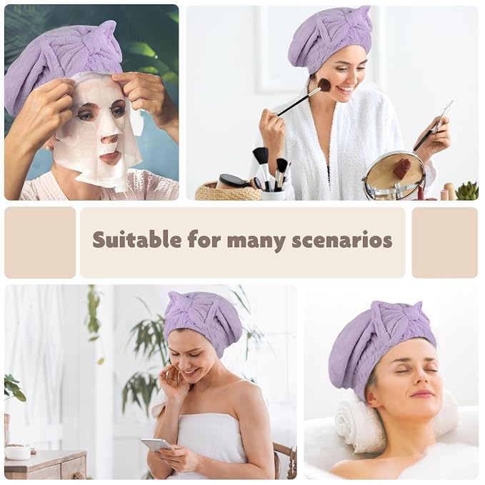 SUNLAND Large Microfiber Hair Drying Caps - Image 7