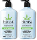 Hempz Triple Moisture Body Moisturizer, 17 Oz – Hydrating Lotion Rich by Hempz