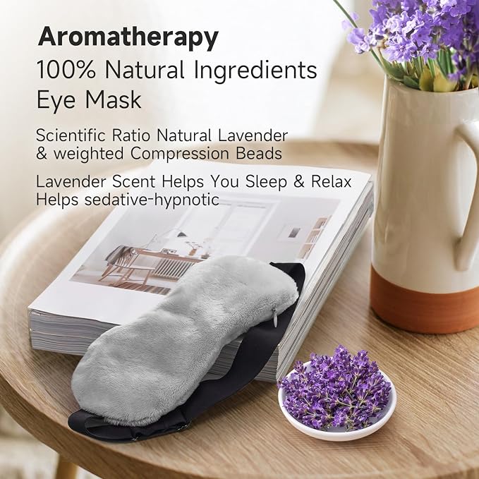 Umisleep Lavender Eye Mask, 0.45 lb Aromatherapy Weighted Eye Mask - Image 4