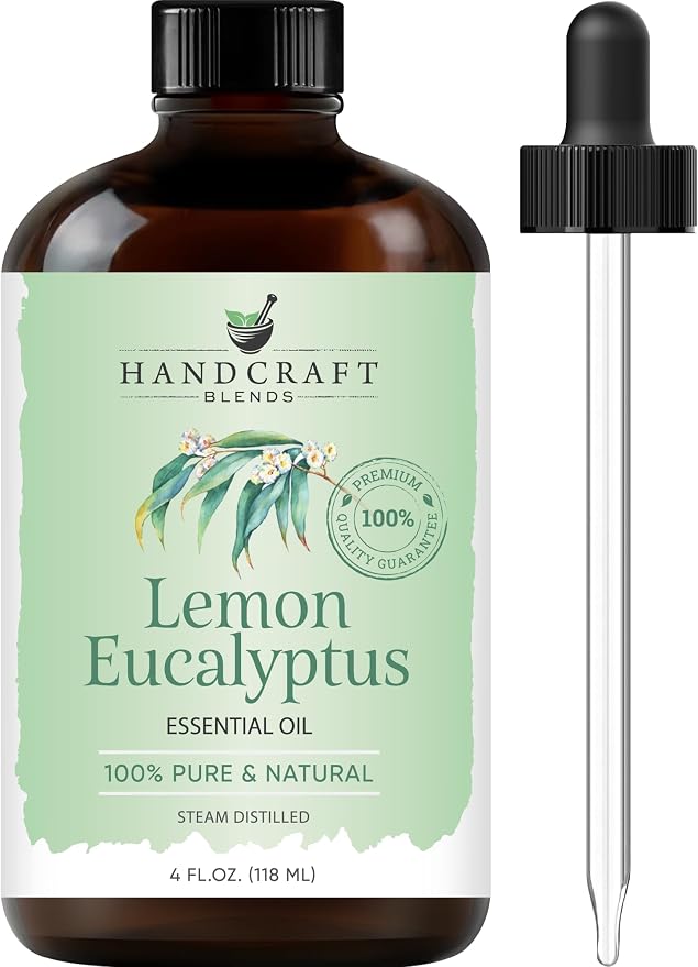 Handcraft Blends Lemon Eucalyptus Essential Oil – Huge 4 Fl Oz – 100% Pure and by HandcraftBlends