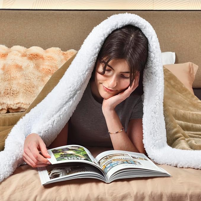 KAWAHOME Sherpa Fleece King Size Blanket - Image 2