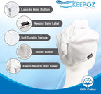 KEEPOZ Hair Towel Wrap Quick Dry 100% Cotton Super Absorbent Turban Head Wrap - Image 5