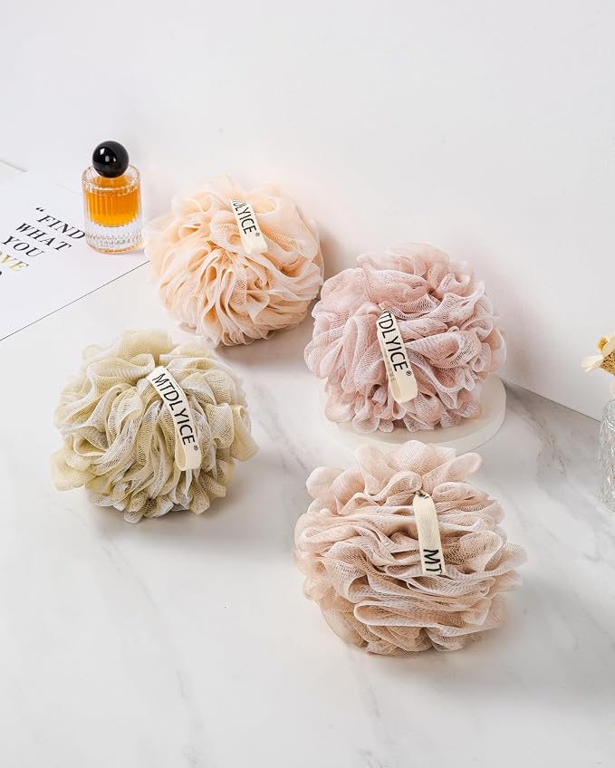 MTDLYICE Loofah Sponge, XL Large Loofah 75g 4 Pack, Bath Sponge Soft Mesh Shower - Image 9