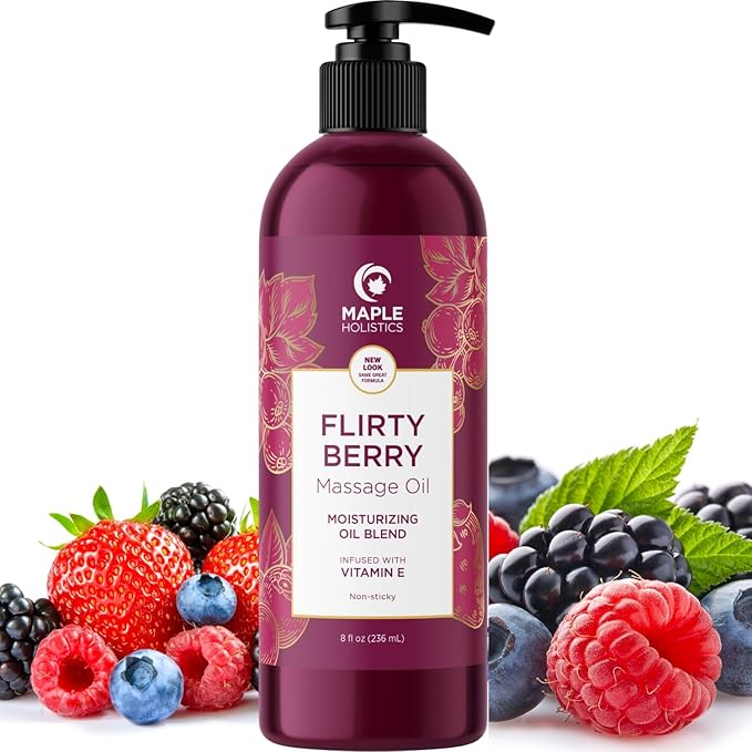 Berry Sensual Massage Oil for Couples by MapleHolistics