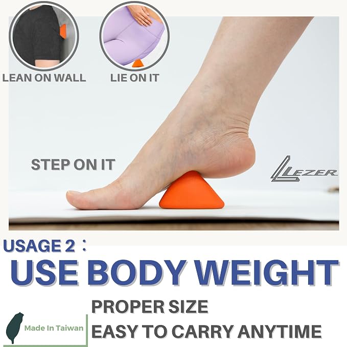LEZER Trigger Massage Point, Manual Massage Ball, Hip Hook, Muscle Knot Release - Image 4