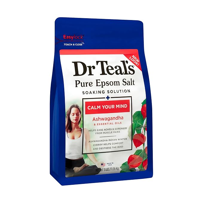Dr Teal's Epsom Salt Magnesium Soak, Ashwagandha & Essential Oils, 3 lbs - Image 3