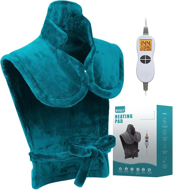 Ruqiji 26" x 35" Neck&Shoulder&Back Heating Pad with12 Temperature Settings by RUQIJI