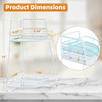 VITVITI 2 Tier Corner Bathroom Counter Organizer, Metal Bathroom Countertop - Image 2