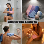 6 Pack African Net Sponge Exfoliating Glove Set, 3 Pairs Shower Gloves and 3 - Image 5