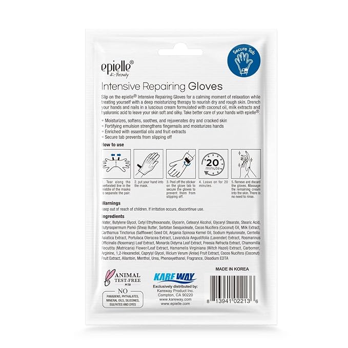 Epielle Intensive Repairing Hand Mask 6 Pairs, Soften - Image 9