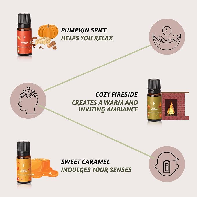 Folkulture Fall is in The Air Essential Oils Set of 6 | Diffuser Fragrance Oils - Image 3