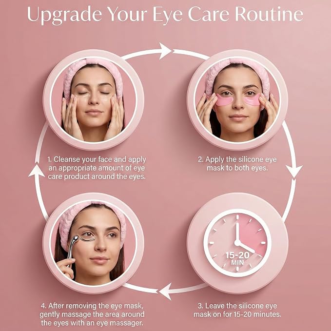 10PCS Under Eye Patches Silicone, Reusable Eye Patches Silicone Patch Under - Image 6