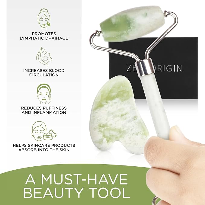 Jade Roller and Gua Sha Set - Image 4
