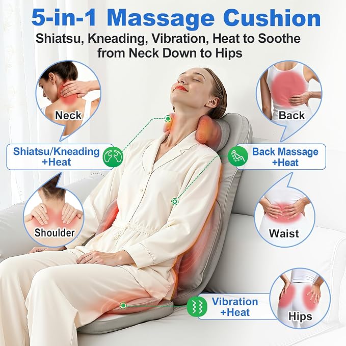 Shiatsu Massage Cushion for Neck and Back - Image 2