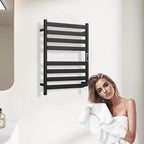 Heated Wall Mounted Electric Towel Warmer Rack, Timer & Temperature Control - Image 5