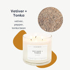 Calyan Wax Co. Vetiver & Tonka 3 Wick Scented Candle - Image 2
