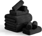 8 Piece Bath Towel Set-2 Oversized Bath Sheets, 2 Hand Towels, 4 by Ycosy