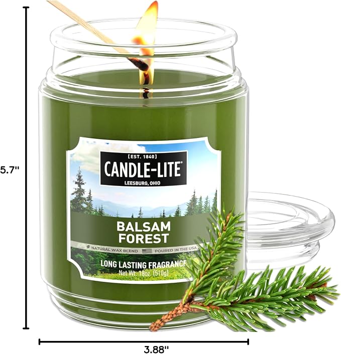 Candle-lite Fall Scented Candles, Balsam Forest Fragrance, 18 oz Jar, Proudly - Image 8