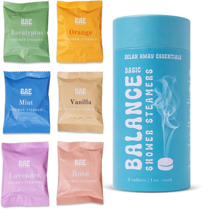 Relax Away Balance Shower Steamers 6 Pack by RelaxAwayEssentials