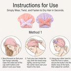 2Pcs Skin-Friendly Hair Drying Cap Quick-Drying Hair Towel Cap Microfiber - Image 4