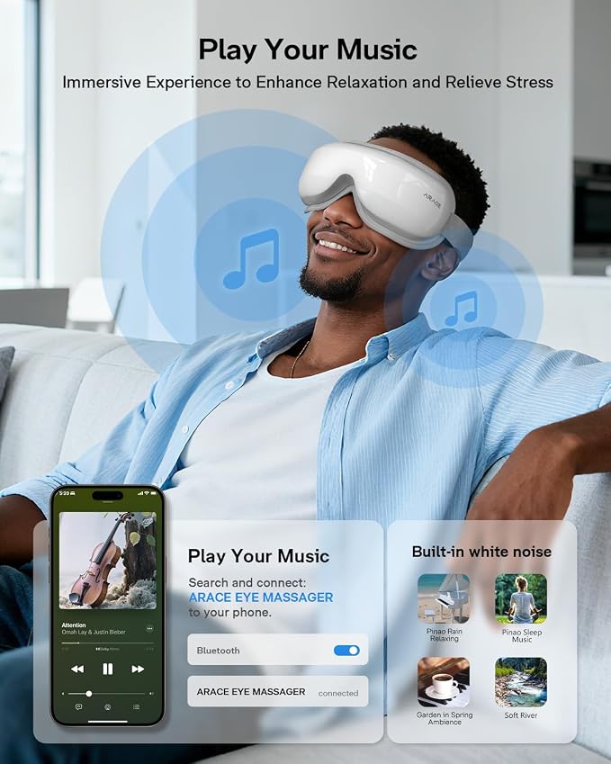 Eye Massager, Heated Eye Mask for Migraines/Strain/Dry Eyes Relief, Smart Sleep - Image 6