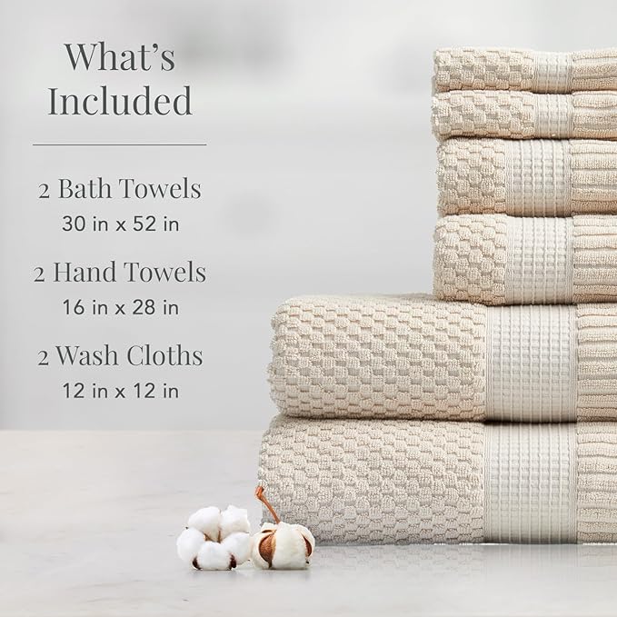 NY Loft 6-Piece Cotton Towel Set - Image 2