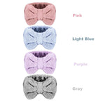 4 Pack Makeup Spa Headband Microfiber Bow Towel Soft Fluffy Washing Face - Image 2