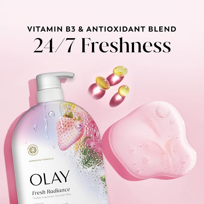 Olay Body Wash for Women, Fresh Radiance, 24/7 Skin-Loving Freshness, Visibly - Image 3