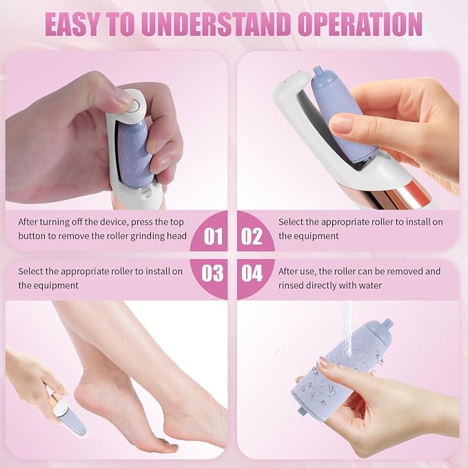 Pedicure Tool, Foot Callus Remover, Electric Pedicure Set, Foot Care, Removes - Image 3