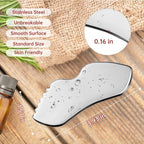 Stainless Steel Gua Sha Facial Tools, Face Comb & Massager Metal Gua sha Tool - Image 2